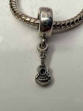 Pandora Retired Guitar Dangle Charm 790408 S925 ALE Sterling Silver